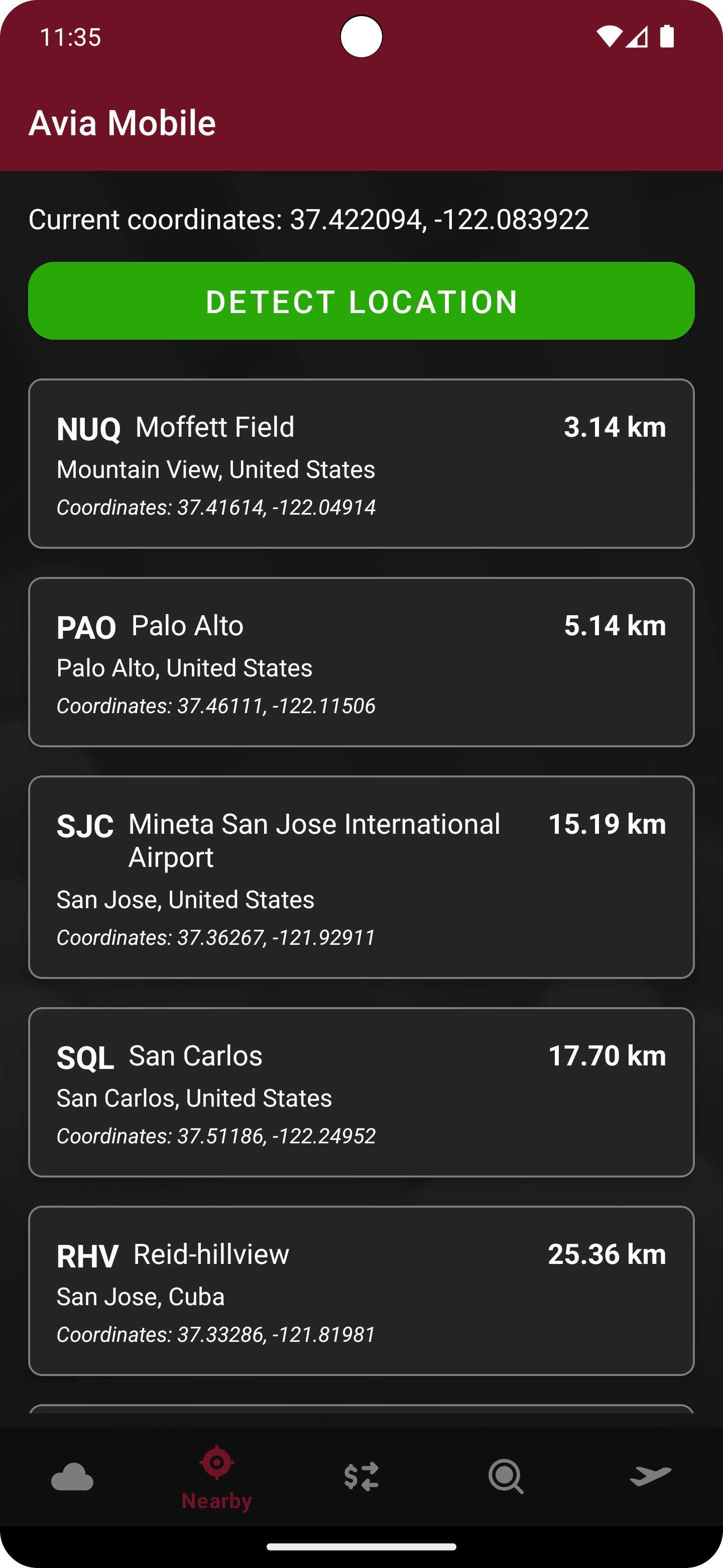 Airport Search Feature